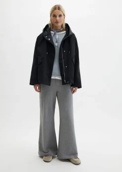 Cape-Jacke mit Kapuze relaxed garment-dyed aus Organic Cotton-Twill