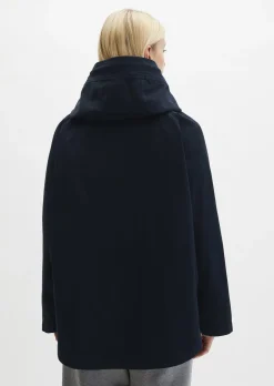 Cape-Jacke mit Kapuze relaxed garment-dyed aus Organic Cotton-Twill