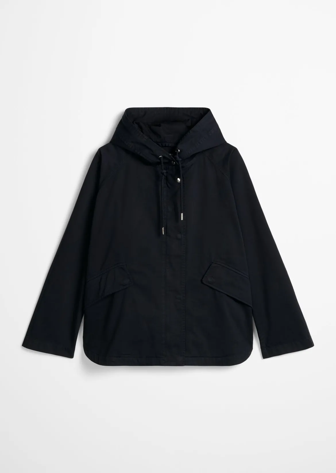 Cape-Jacke mit Kapuze relaxed garment-dyed aus Organic Cotton-Twill