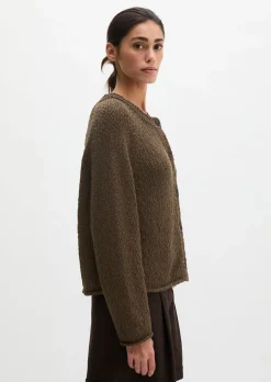 Cardigan oversized aus Heavy Cotton Slub-Garn