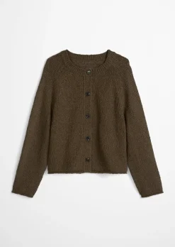 Cardigan oversized aus Heavy Cotton Slub-Garn
