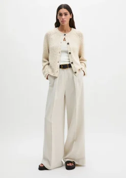 Cardigan oversized aus Heavy Cotton Slub-Garn