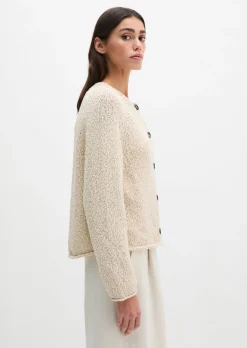 Cardigan oversized aus Heavy Cotton Slub-Garn