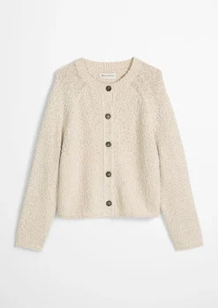 Cardigan oversized aus Heavy Cotton Slub-Garn