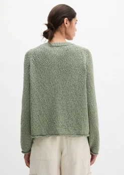 Cardigan oversized aus Heavy Cotton Slub-Garn