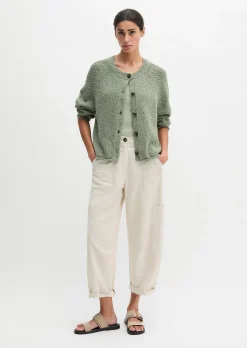Cardigan oversized aus Heavy Cotton Slub-Garn