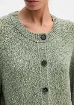 Cardigan oversized aus Heavy Cotton Slub-Garn