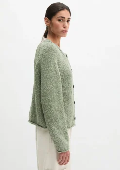 Cardigan oversized aus Heavy Cotton Slub-Garn