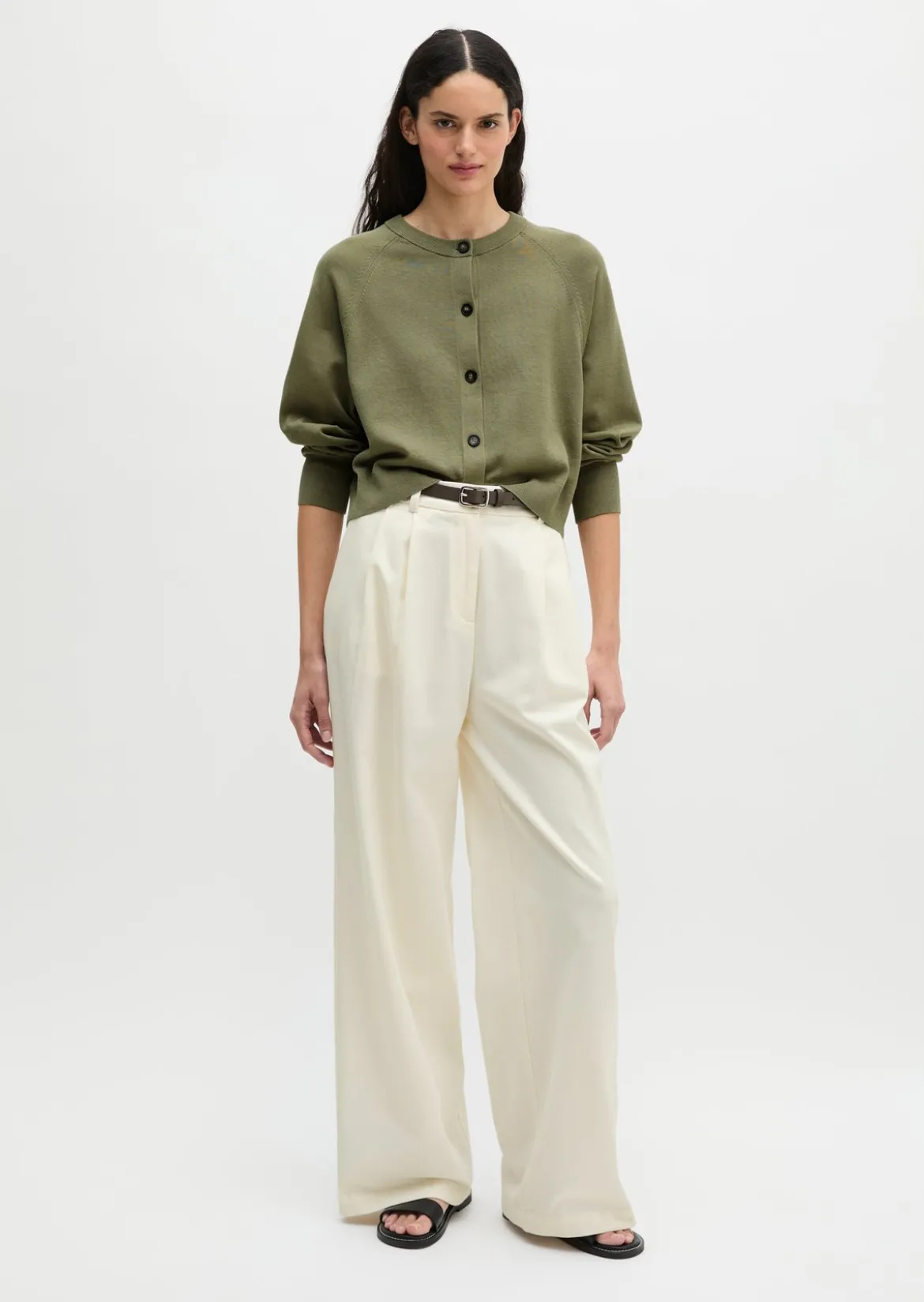 Cardigan oversized aus reinem Baumwollgarn