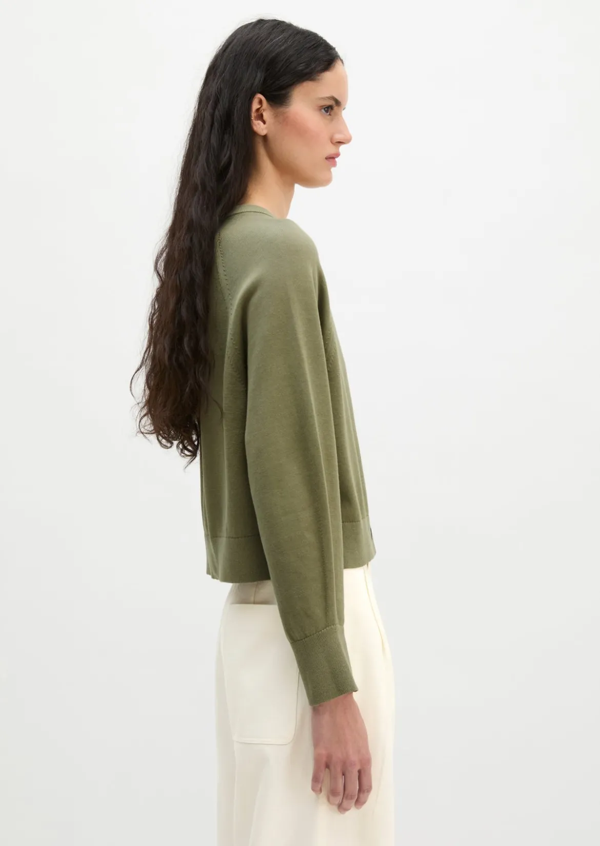 Cardigan oversized aus reinem Baumwollgarn