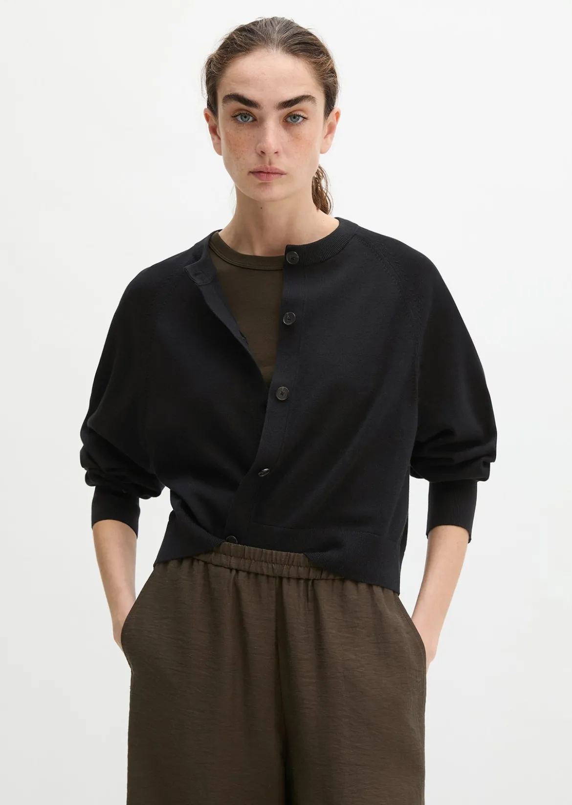Cardigan oversized aus reinem Baumwollgarn
