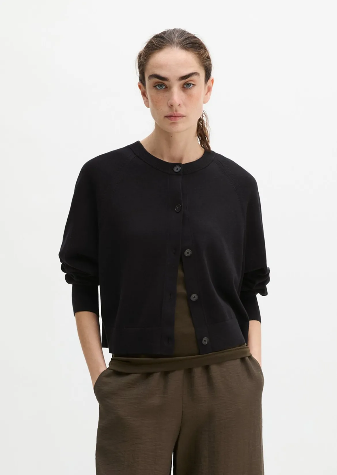 Cardigan oversized aus reinem Baumwollgarn