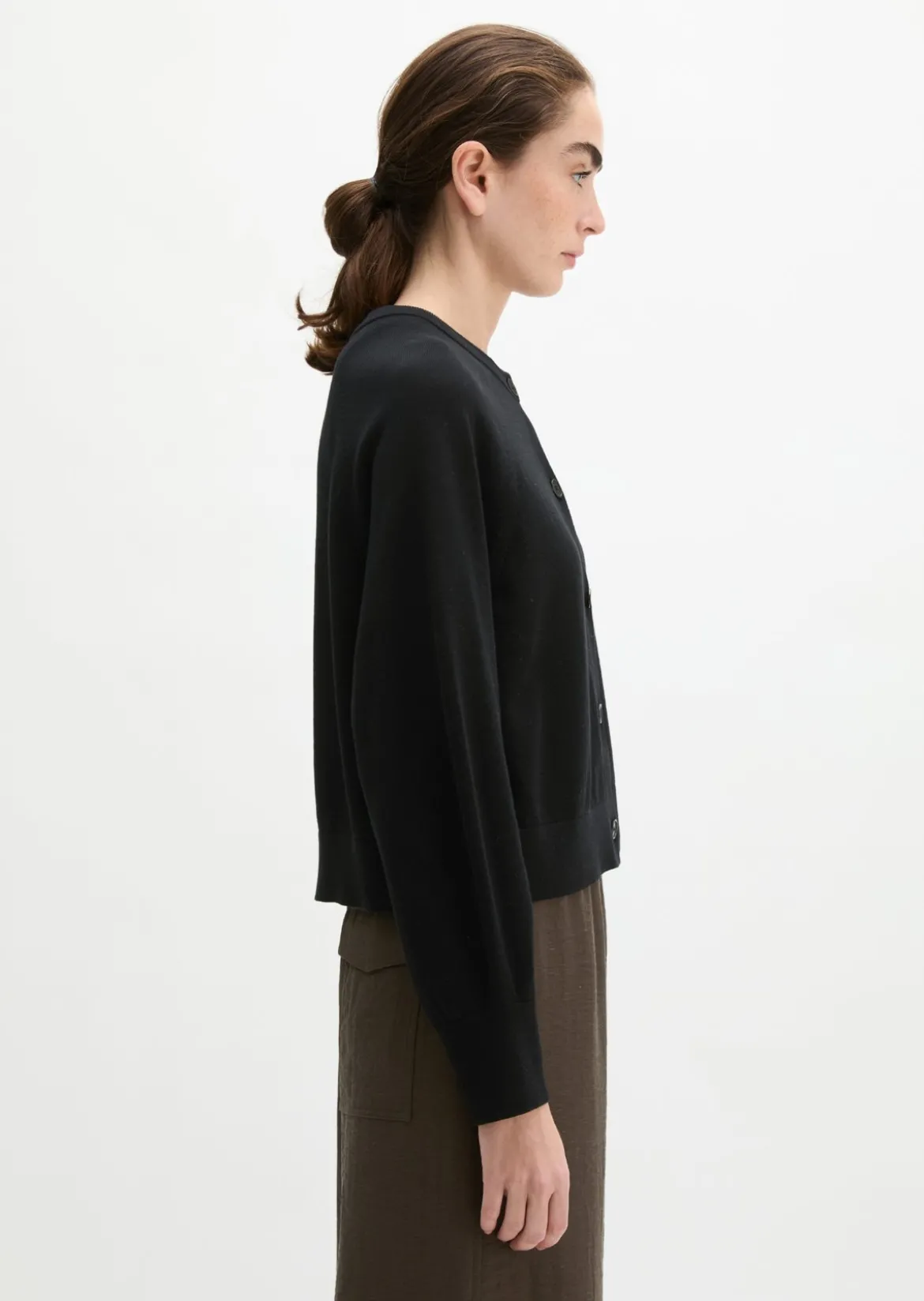 Cardigan oversized aus reinem Baumwollgarn