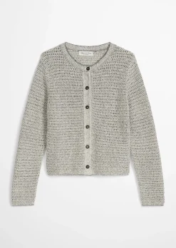 Cardigan regular aus Bi-Color-Garn
