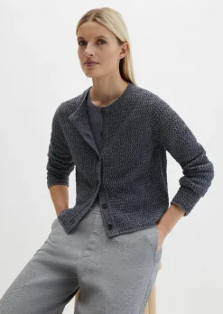 Cardigan regular aus Bi-Color-Garn