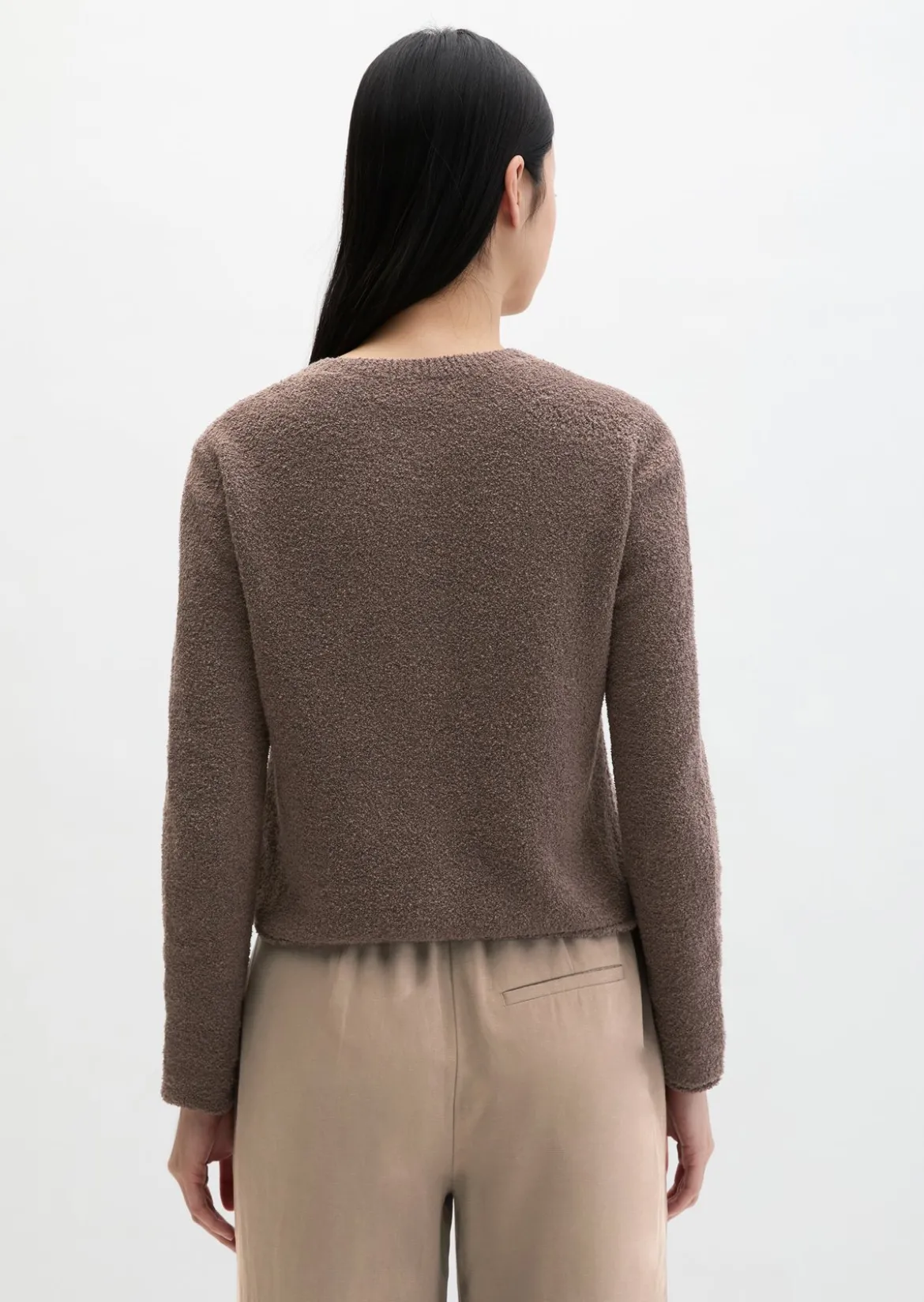 Cardigan regular aus Bouclé-Garn
