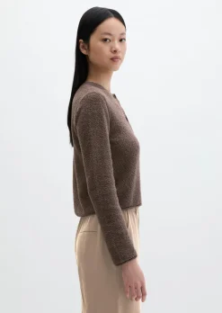 Cardigan regular aus Bouclé-Garn
