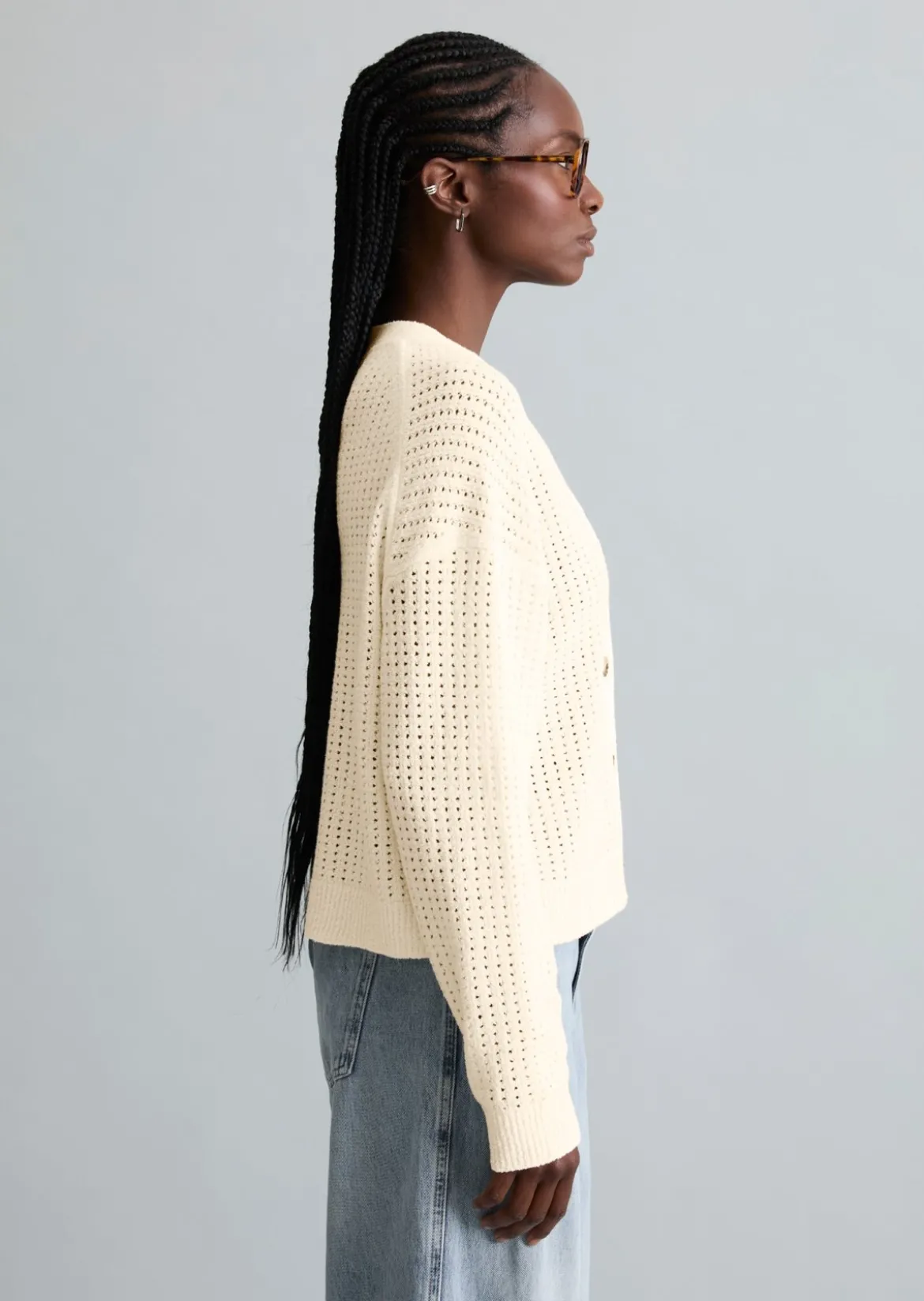 Cardigan relaxed aus weichem Organic Cotton-Mix