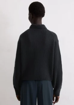 Cardigan relaxed aus weichem Merinowolle-Mix