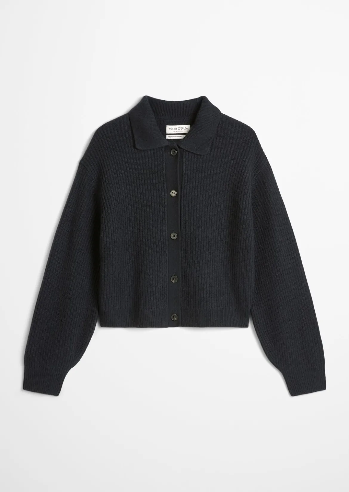 Cardigan relaxed aus weichem Merinowolle-Mix