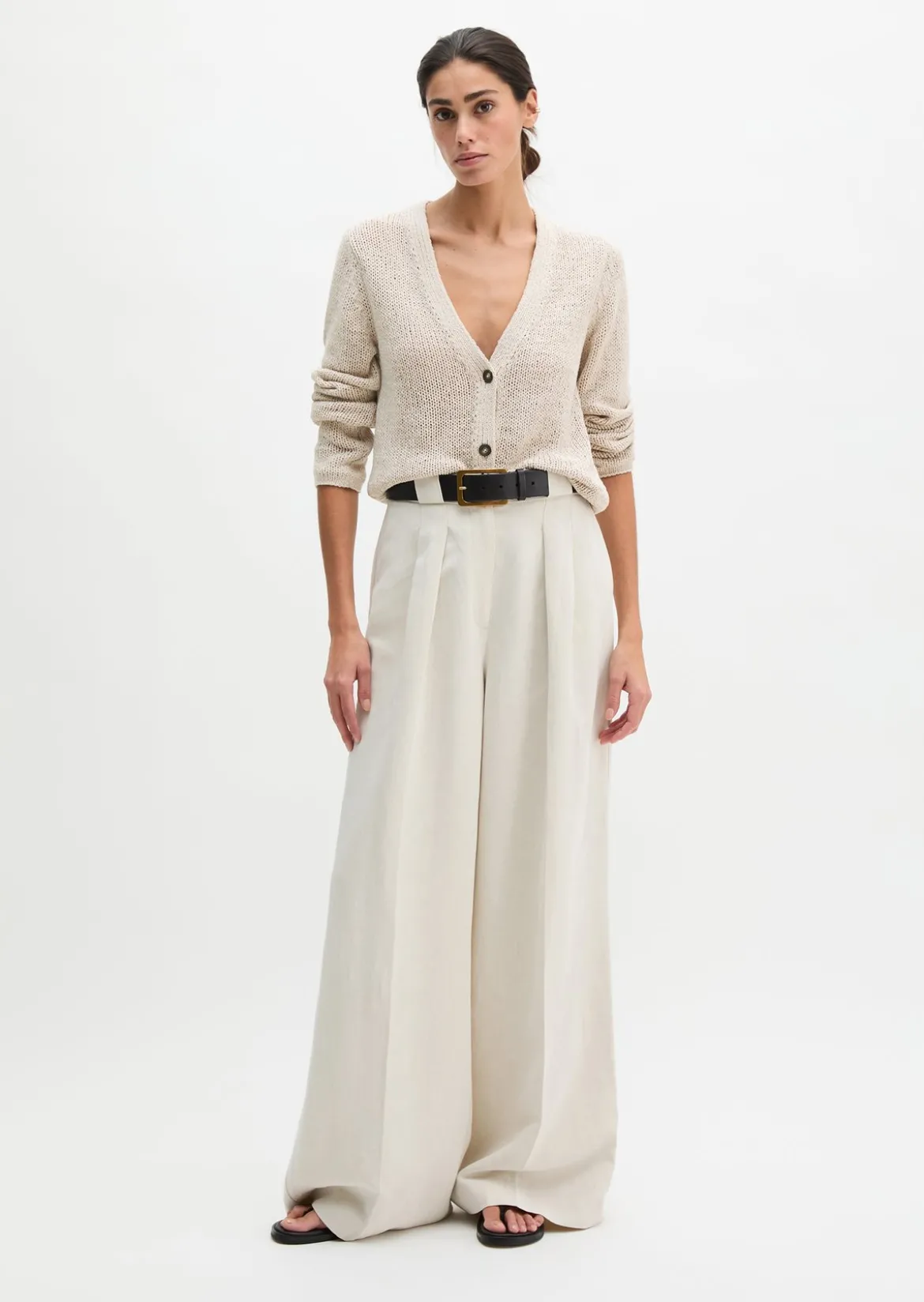 Cardigan slim aus Bändchengarn