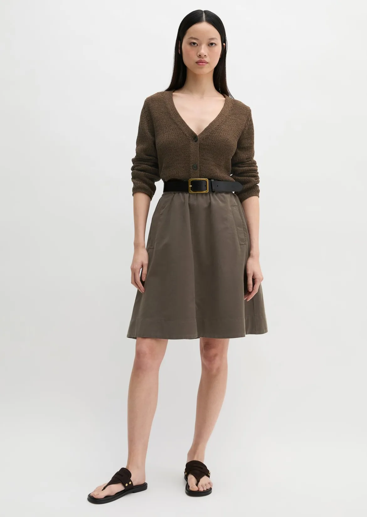 Cardigan slim aus Bändchengarn