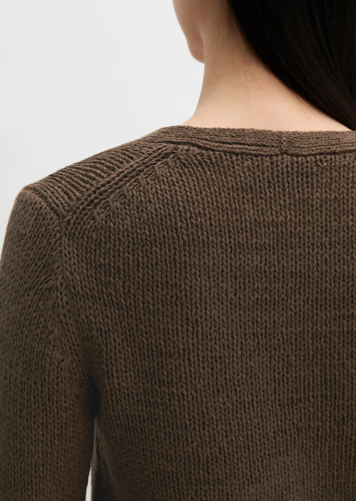 Cardigan slim aus Bändchengarn