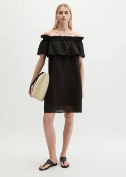Carmen-Kleid loose aus weicher Ramiefaser