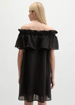Carmen-Kleid loose aus weicher Ramiefaser