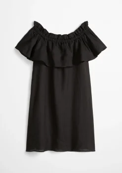 Carmen-Kleid loose aus weicher Ramiefaser