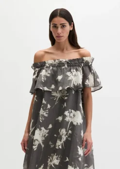Carmen-Kleid loose aus weicher Ramiefaser