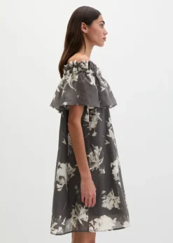 Carmen-Kleid loose aus weicher Ramiefaser