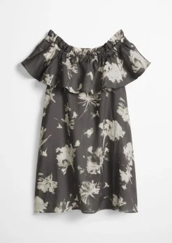 Carmen-Kleid loose aus weicher Ramiefaser