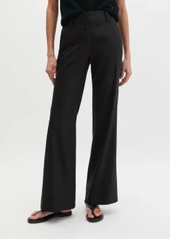 Chino flared aus Viskose-Leinen-Stretch