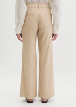 Chino flared aus Viskose-Leinen-Stretch