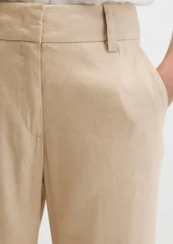Chino flared aus Viskose-Leinen-Stretch