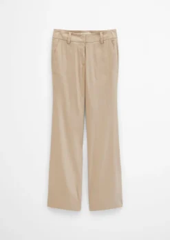 Chino flared aus Viskose-Leinen-Stretch