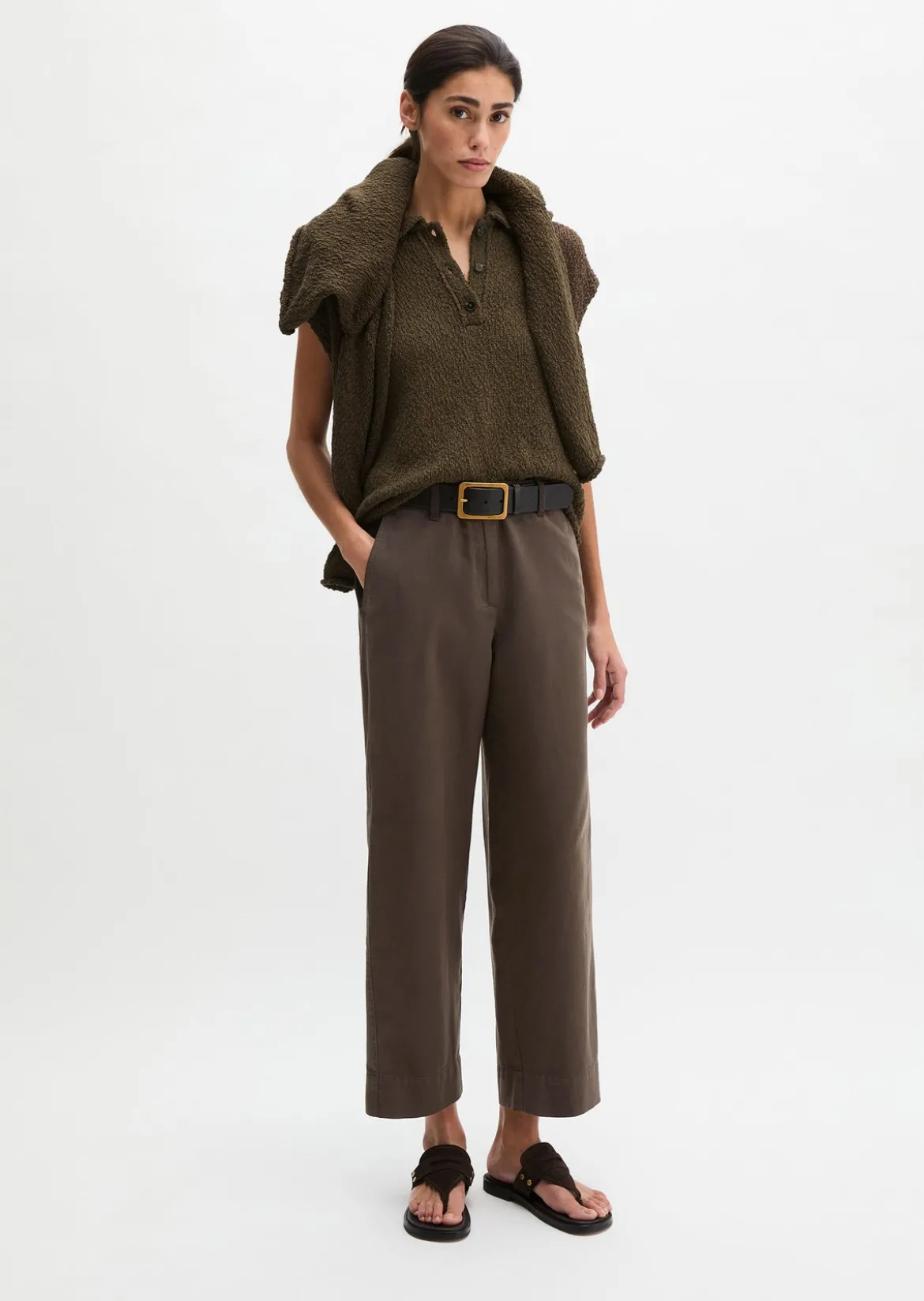Chino Model Lande wide aus Organic Cotton-Lyocell-Leinen-Mix