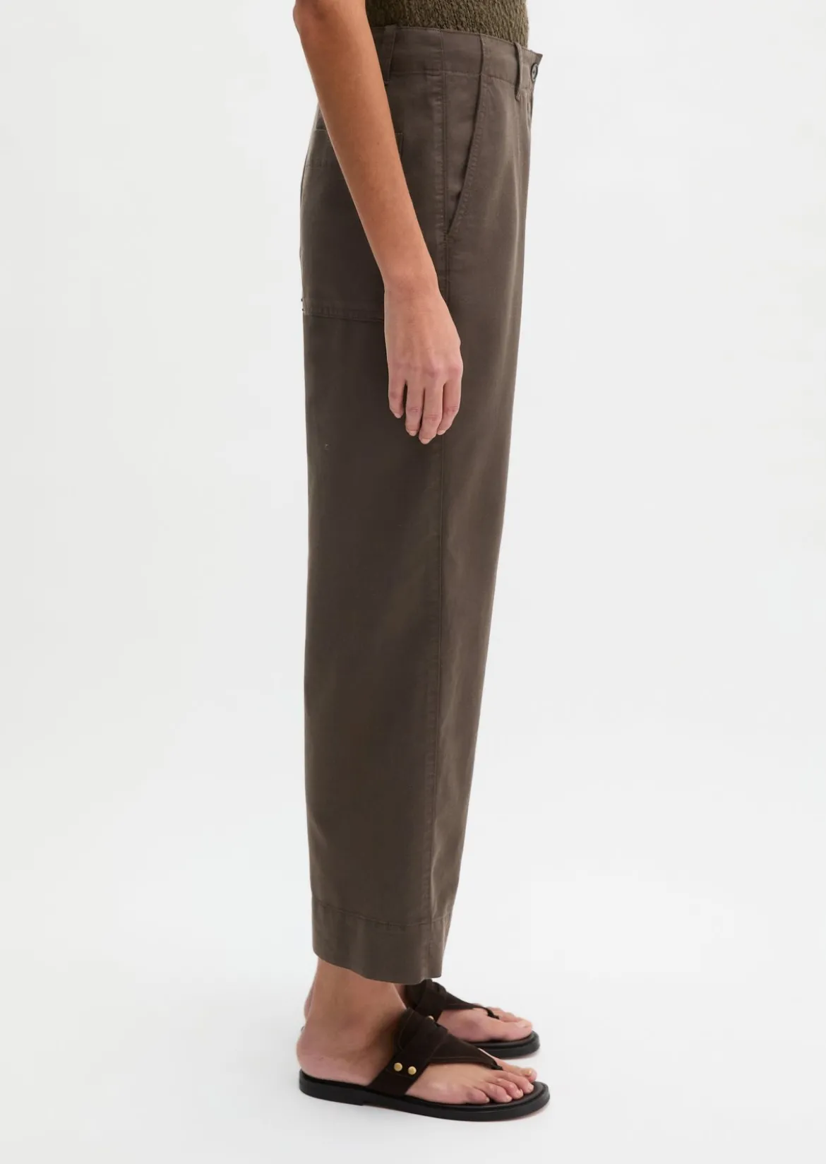 Chino Model Lande wide aus Organic Cotton-Lyocell-Leinen-Mix