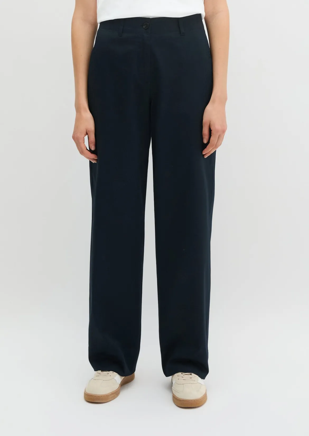 Chino Model Lande wide aus stretchigem Organic Cotton-Twill