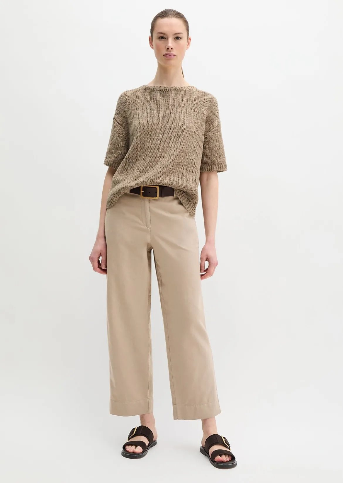 Chino Model Lande wide aus Organic Cotton-Lyocell-Leinen-Mix