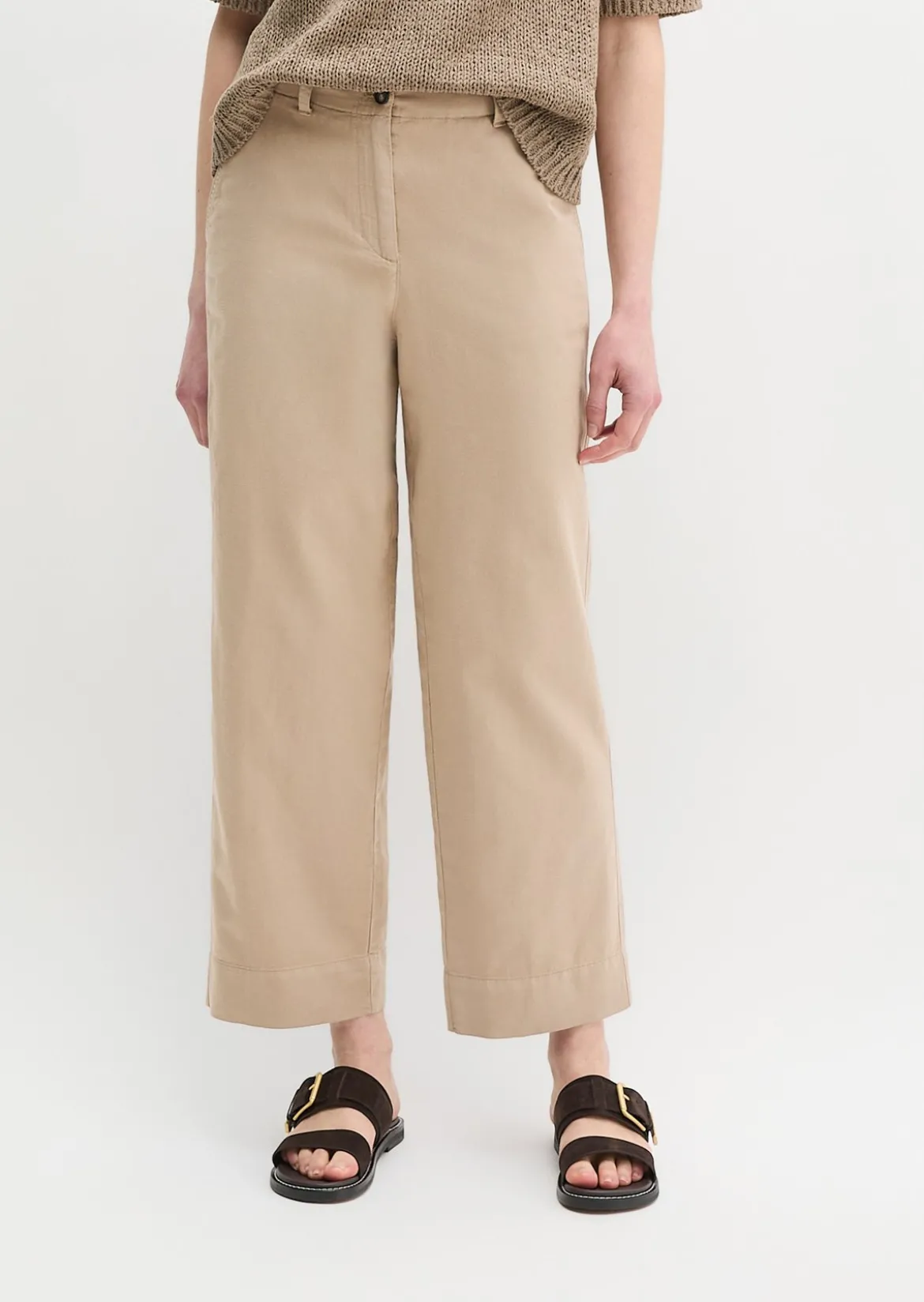 Chino Model Lande wide aus Organic Cotton-Lyocell-Leinen-Mix