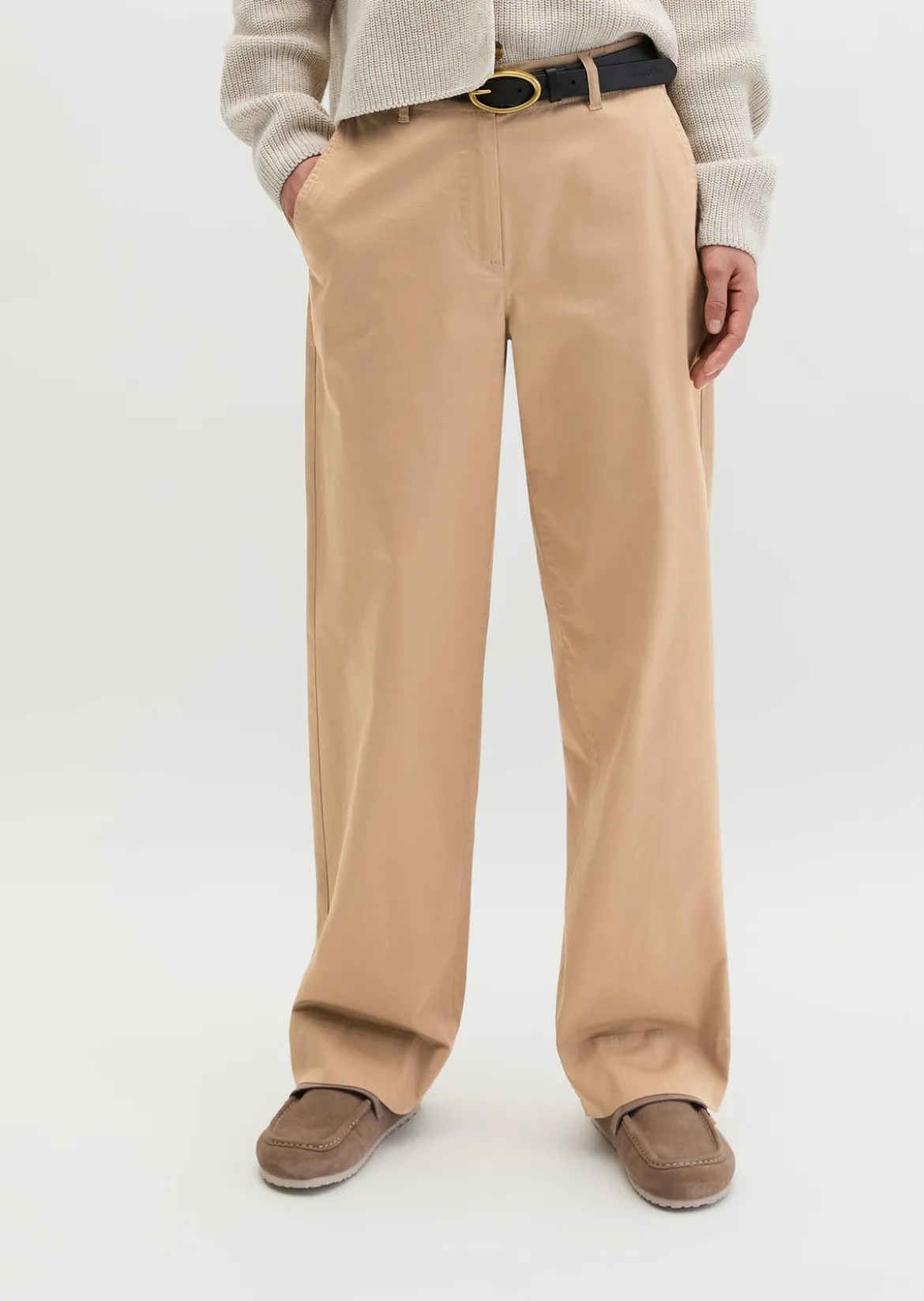 Chino Model Lande wide aus stretchigem Organic Cotton-Twill