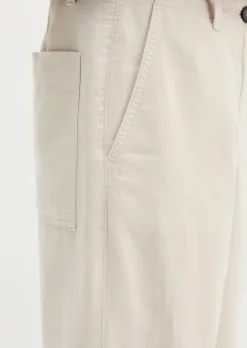 Chino Model Lande wide aus Organic Cotton-Lyocell-Leinen-Mix