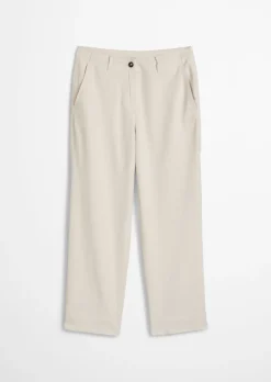 Chino Model Lande wide aus Organic Cotton-Lyocell-Leinen-Mix