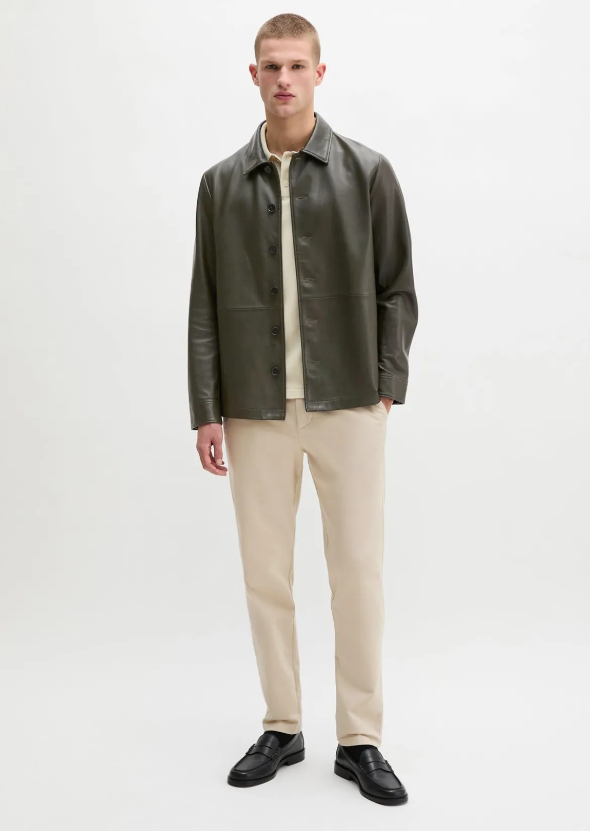 Chino Model Morot Jogger tapered aus elastischem Bio-Baumwollsatin