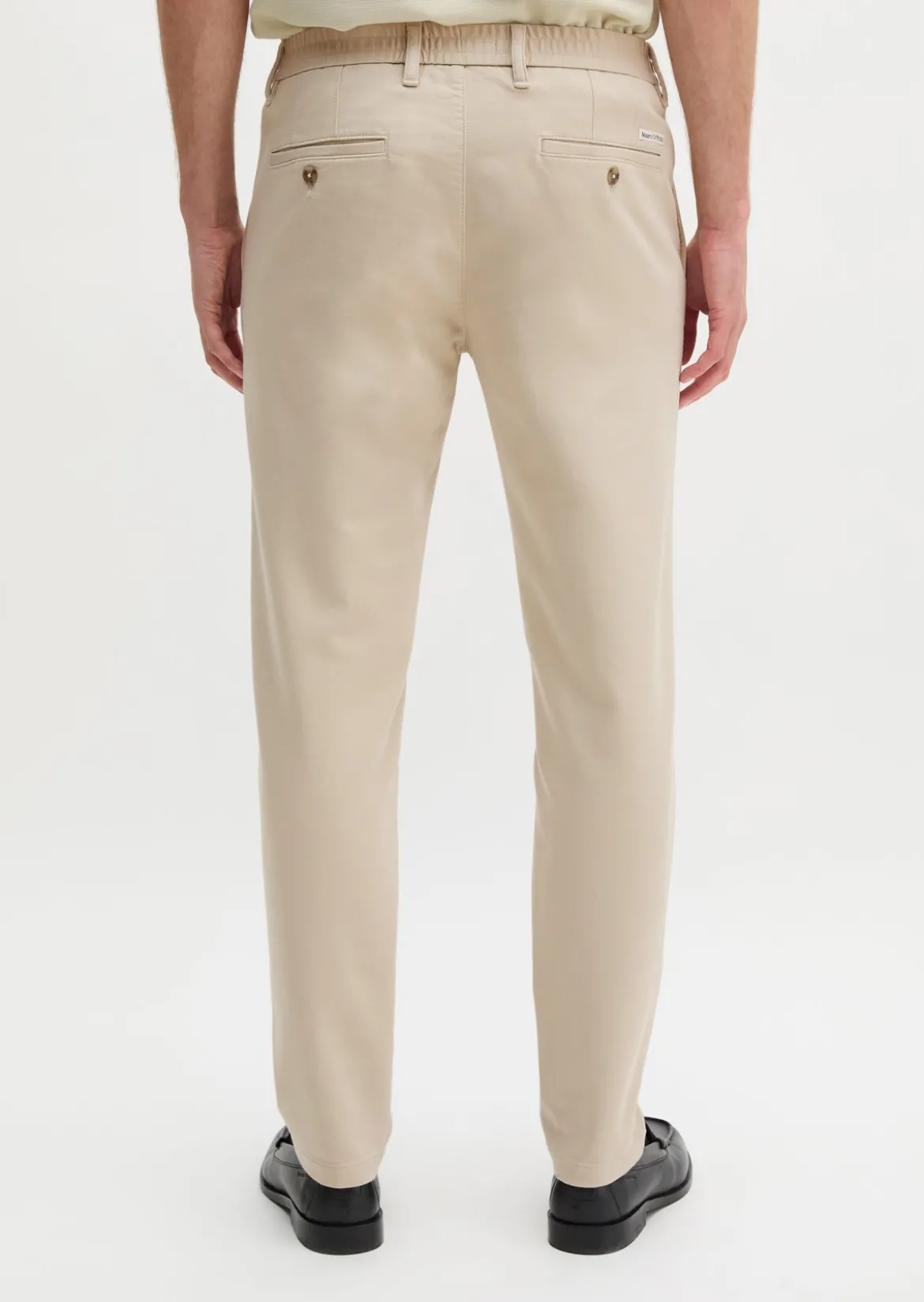 Chino Model Morot Jogger tapered aus elastischem Bio-Baumwollsatin