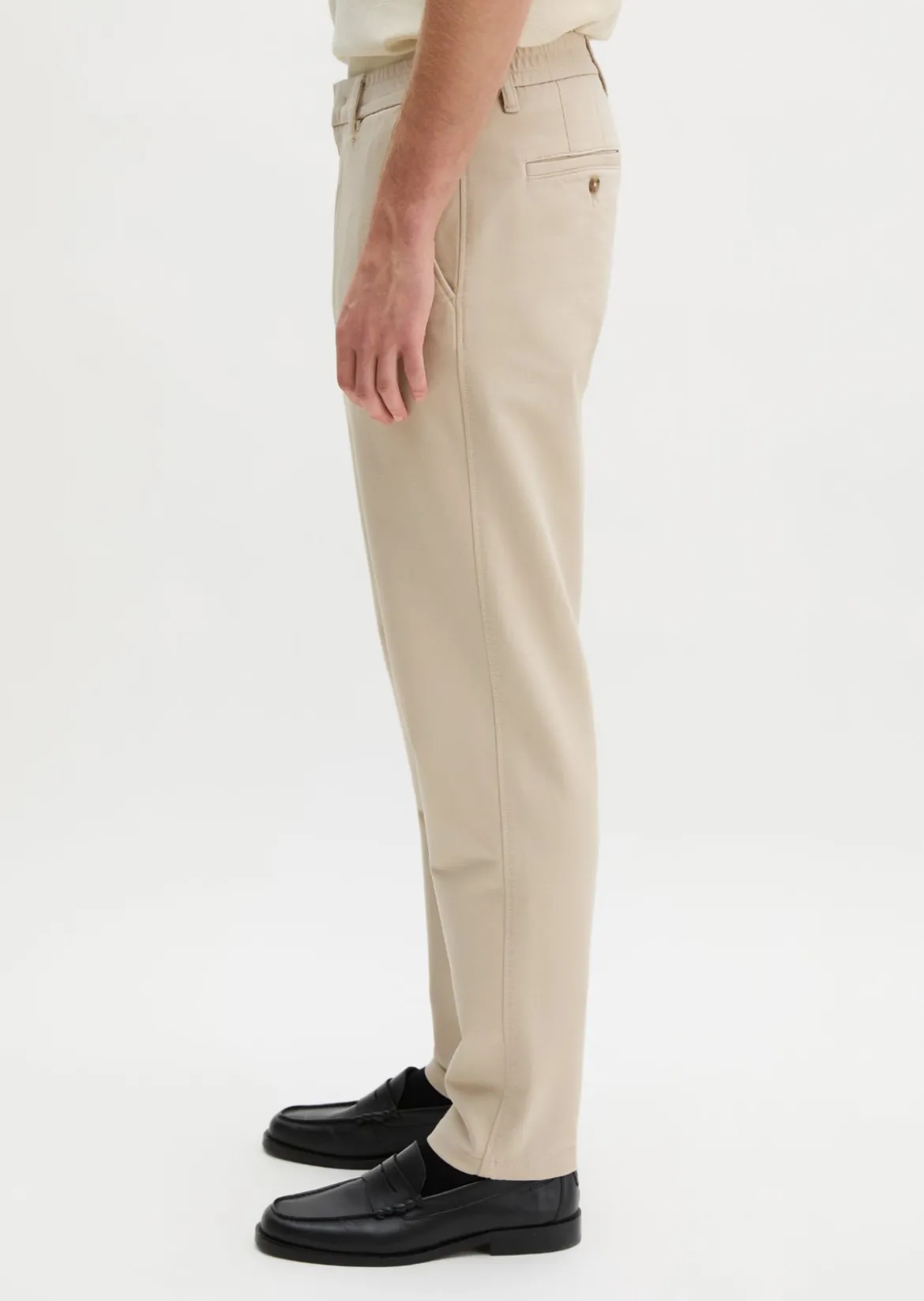 Chino Model Morot Jogger tapered aus elastischem Bio-Baumwollsatin