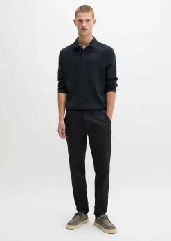 Chino Model Morot Jogger tapered aus elastischem Bio-Baumwollsatin