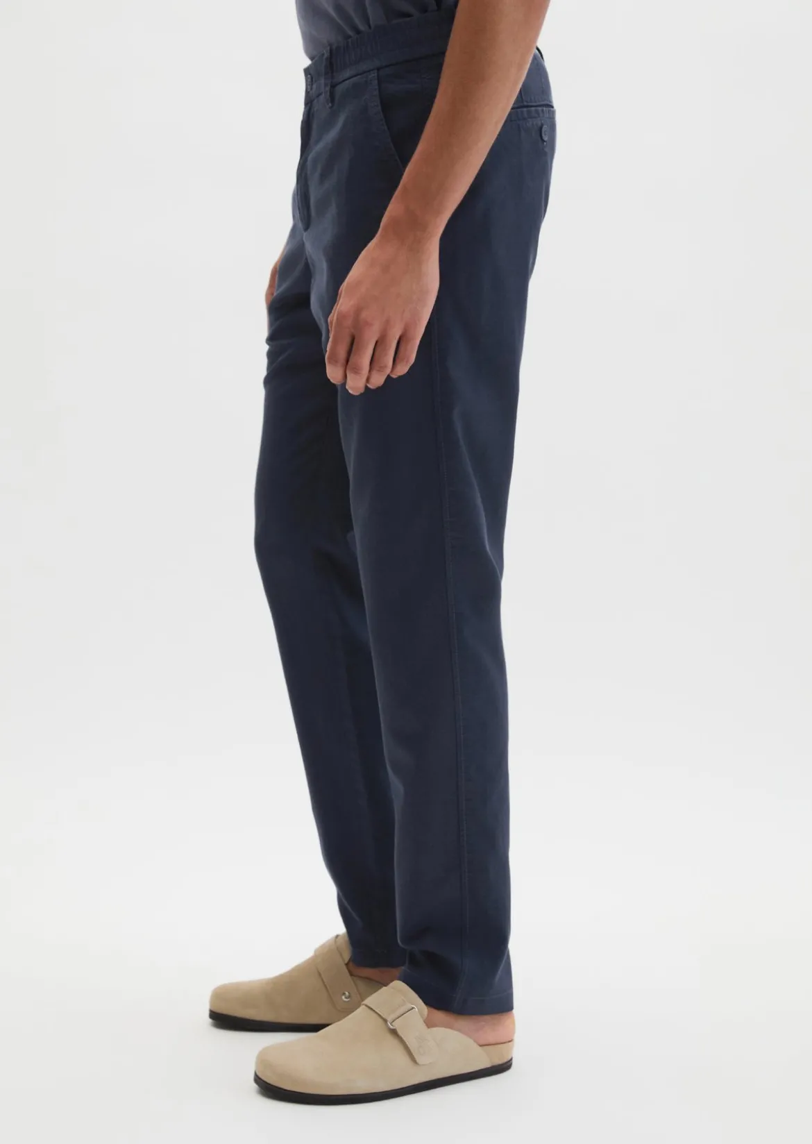 Chino Model Mossbo Jogger wide aus TENCEL™ Lyocell -Leinen-Mix